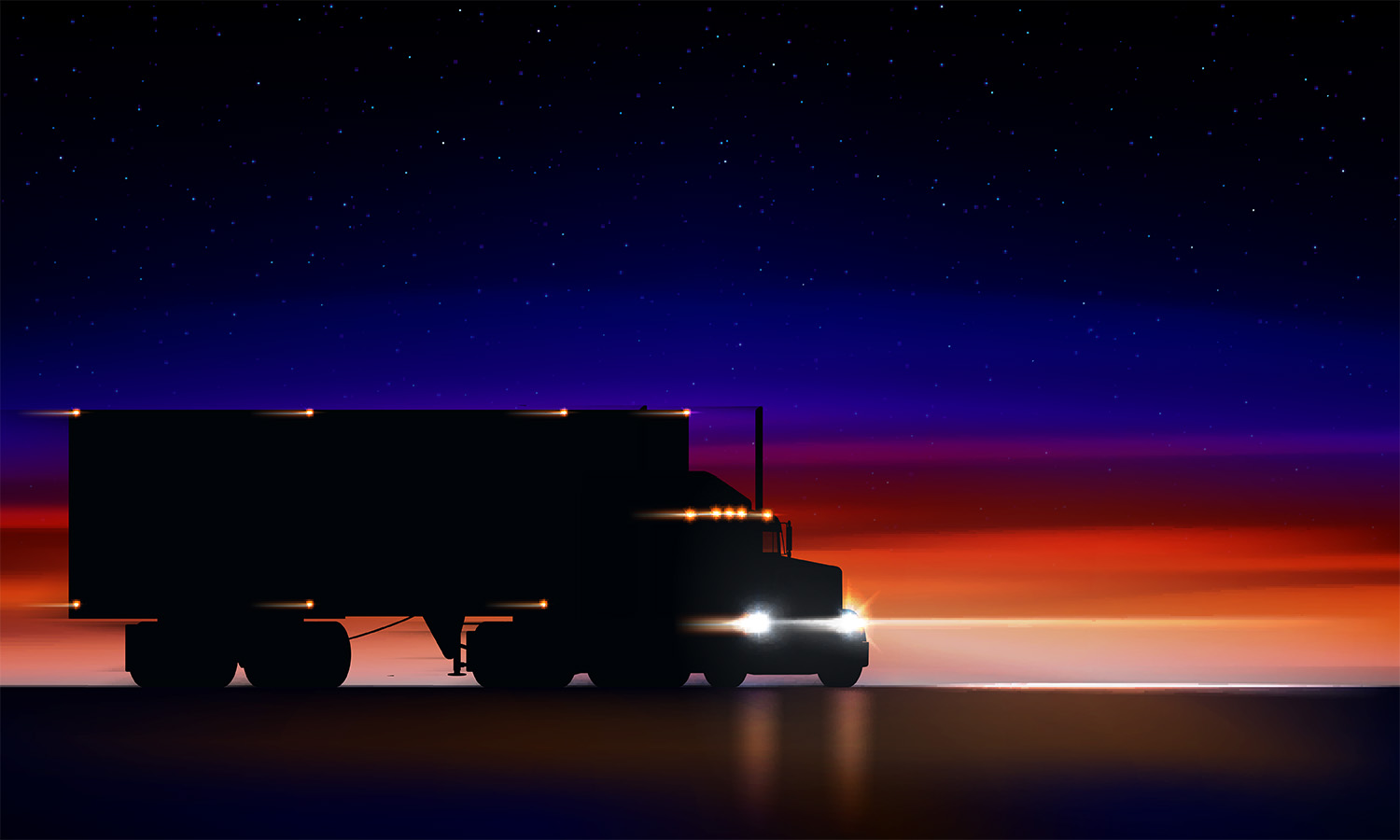 Truck at night